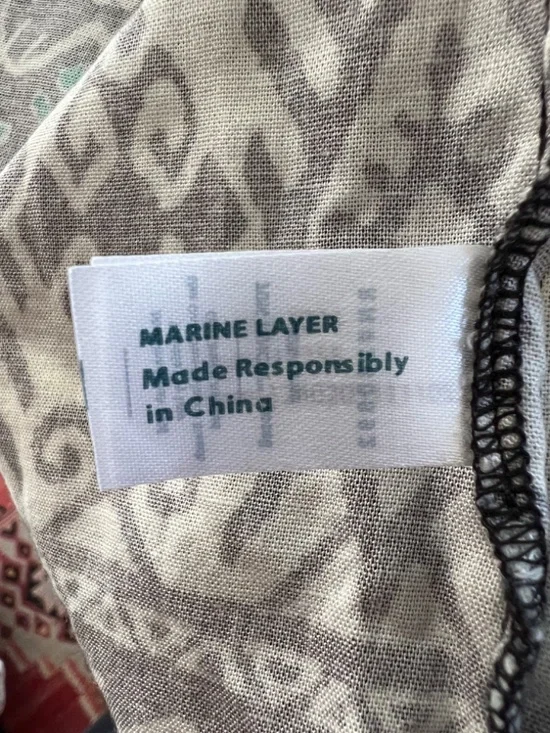 MARINE LAYER Corinne Tence/ Linen Smocked Waist Maxi Skirt - S - Picture 6 of 10